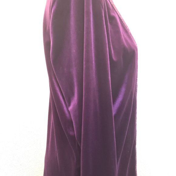 Quacker Factory purple velvet sequin jacket size M excellent condition - Picture 7 of 12